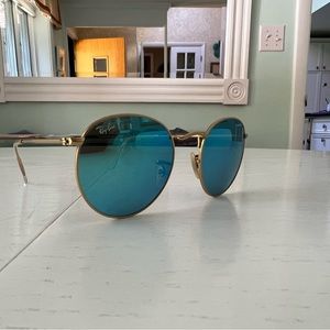 round blue metal ray bands, lightly used